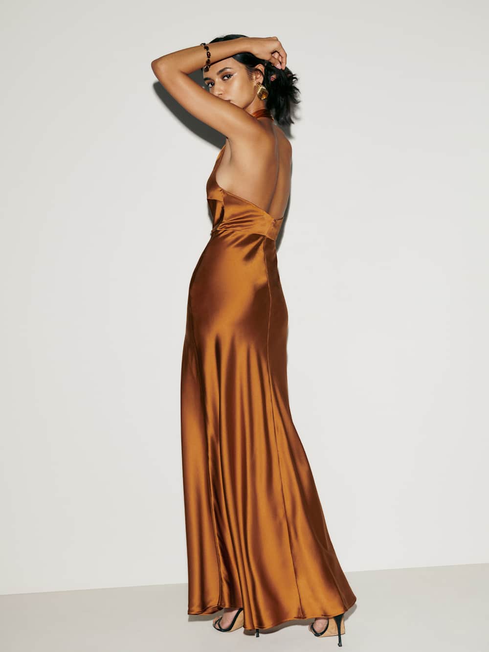 Daniela Silk Dress - Copper
