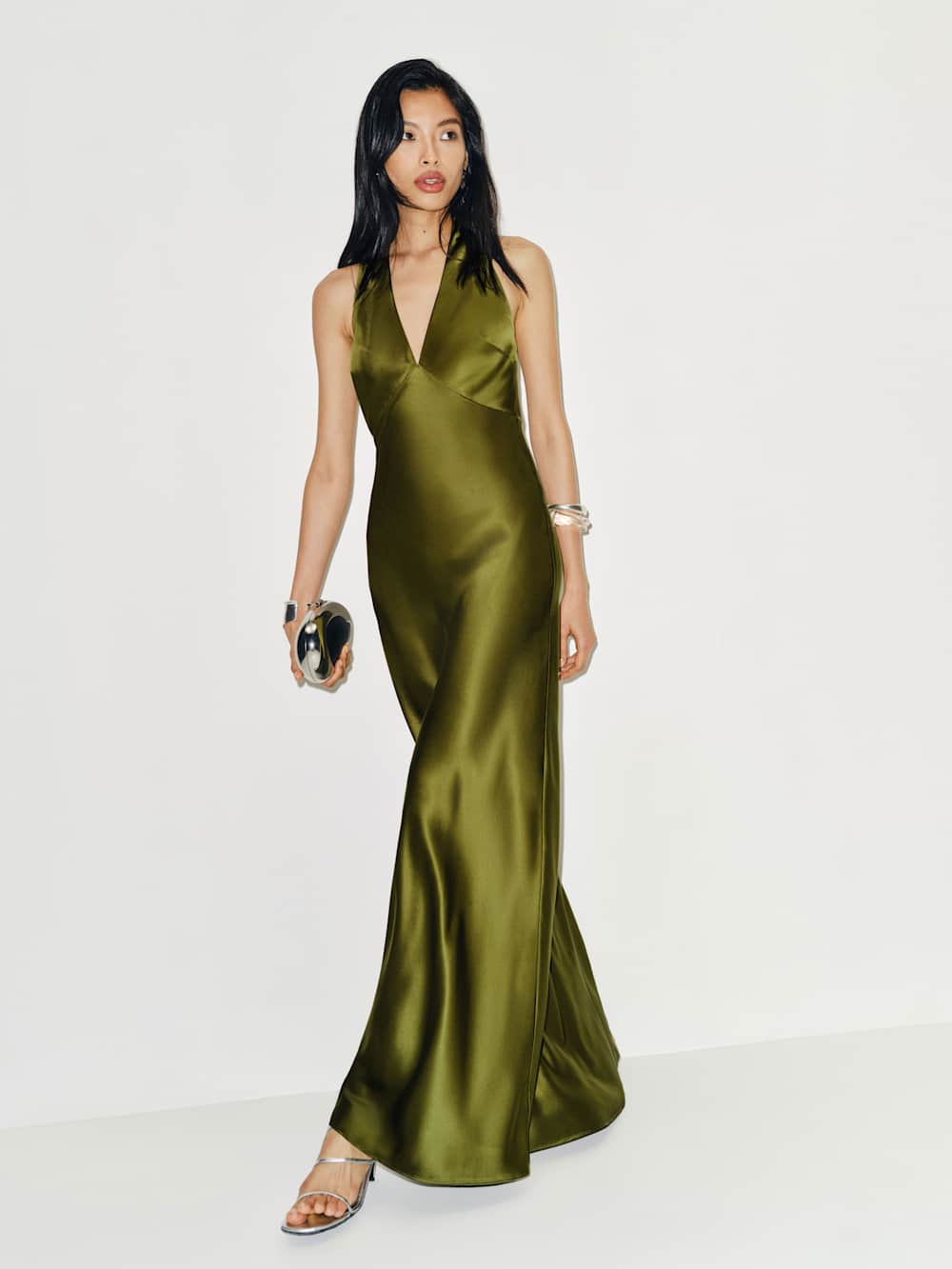 Daniela Silk Dress - Pear