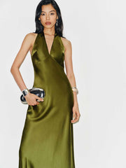 Daniela Silk Dress - Pear