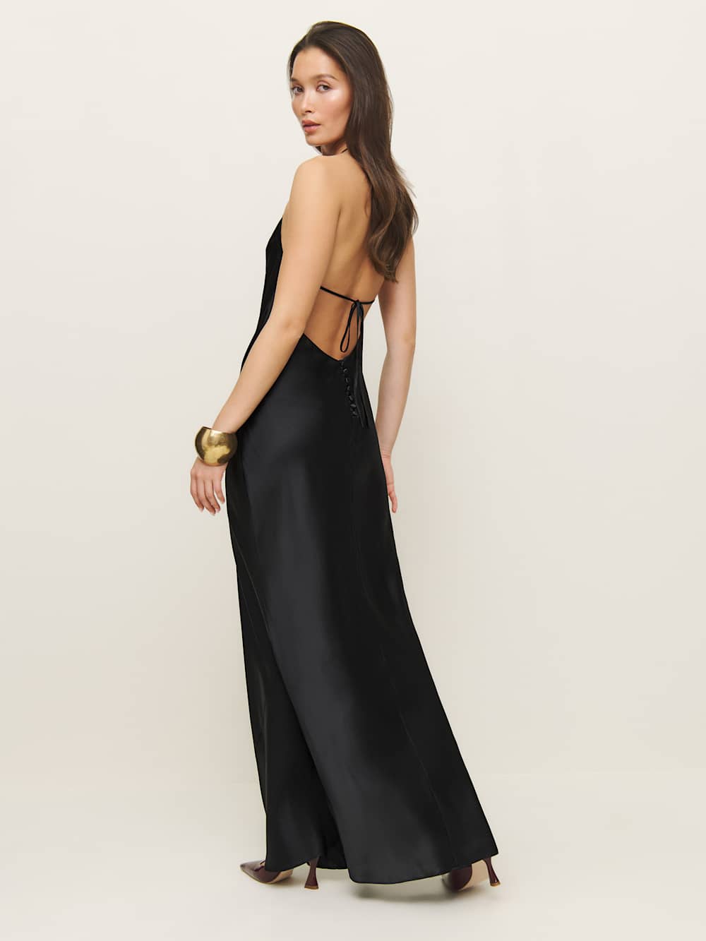 Petites Jeany Silk Dress - Black