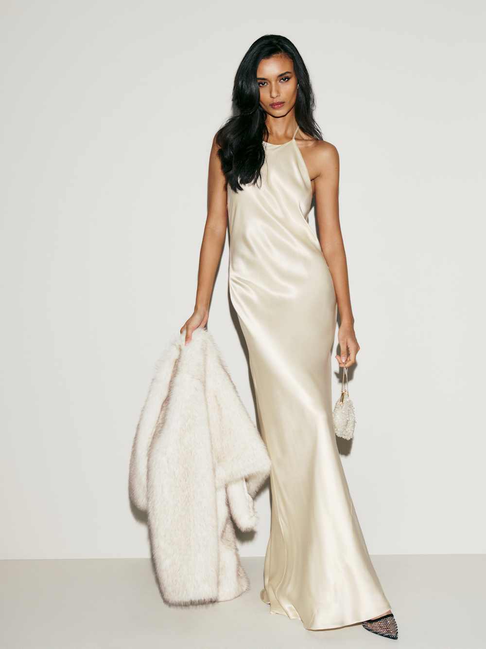 Petites Jeany Silk Dress - Fior Di Latte