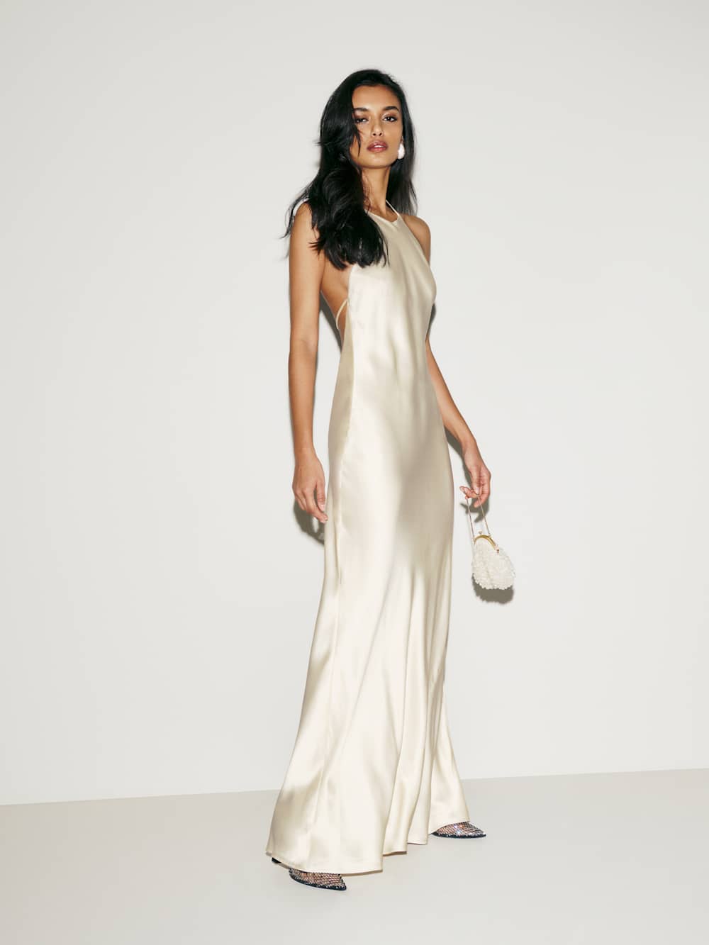 Petites Jeany Silk Dress - Fior Di Latte