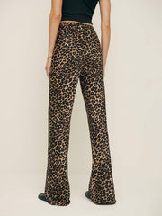 Petites Gale Satin Mid Rise Bias Pant - Leo