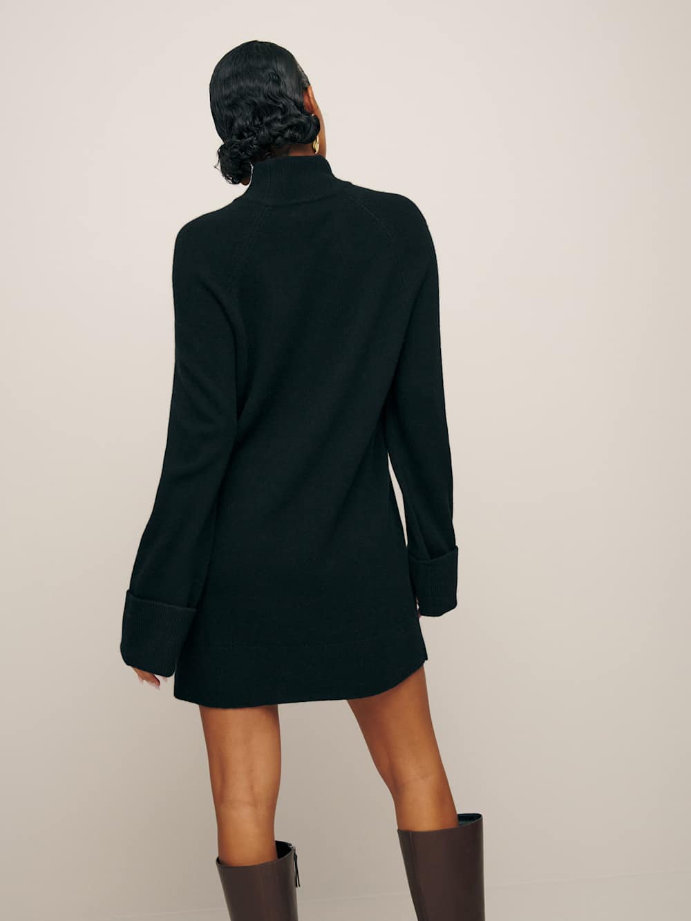 Tate Regenerative Wool Sweater Dress - Black