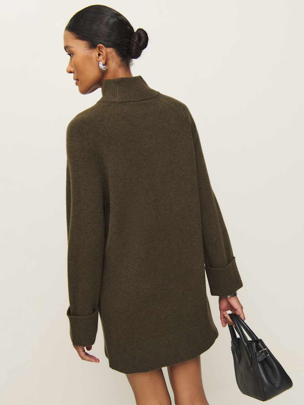 Tate Regenerative Wool Sweater Dress - Kelp