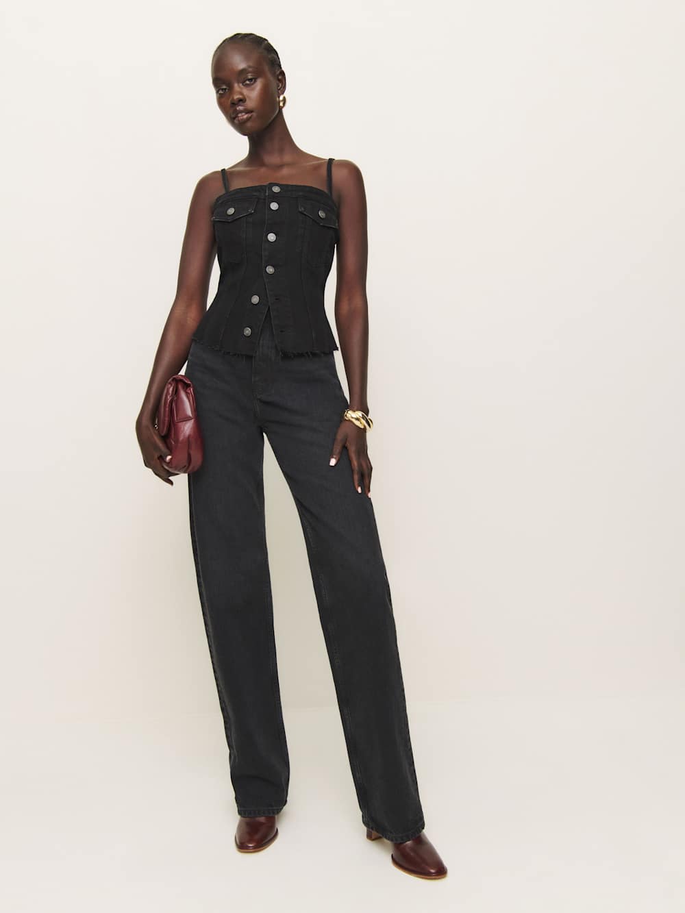 Coco Denim Bustier Top - Vana