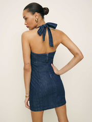 Isha Denim Mini Dress - Austin