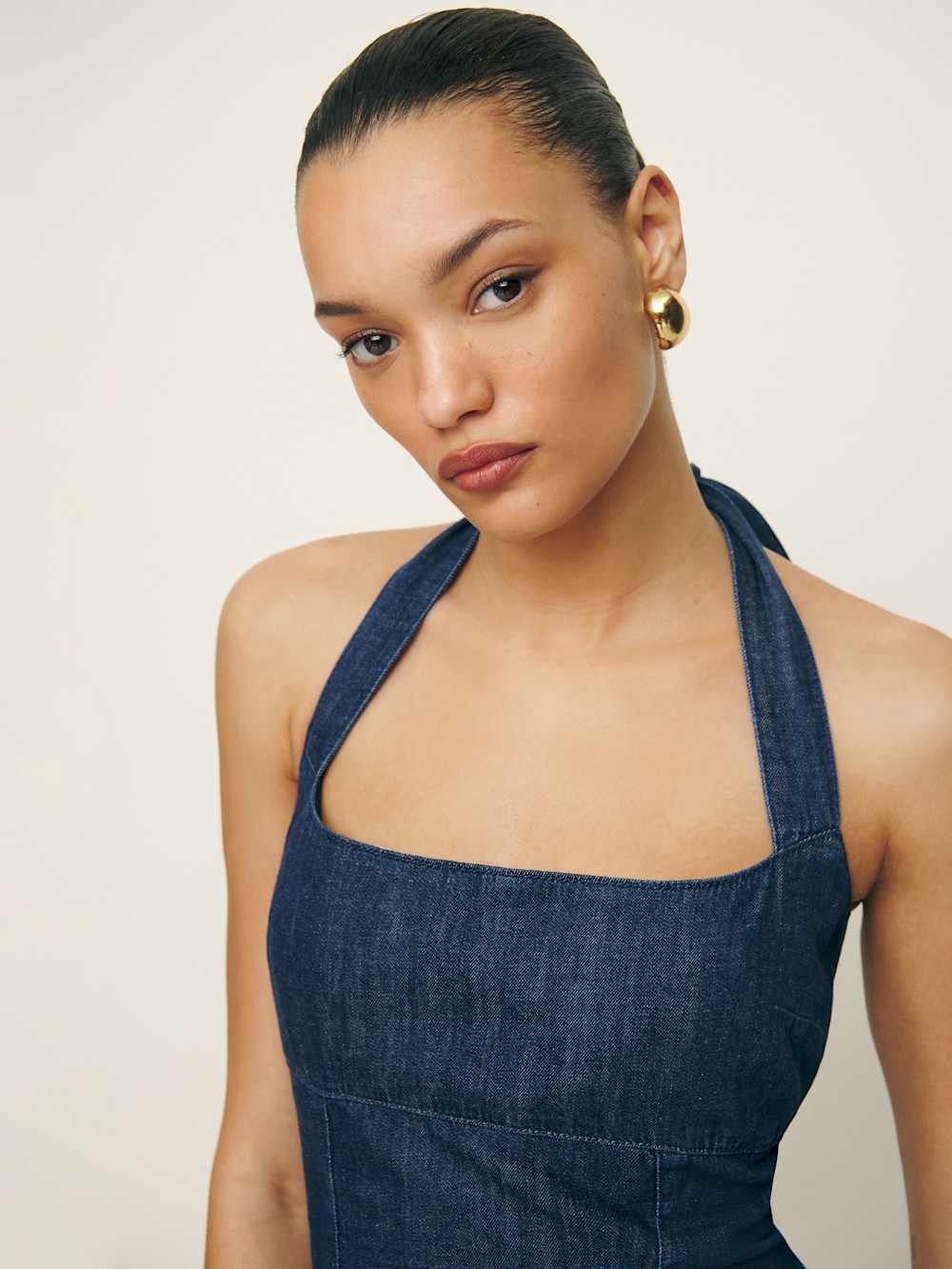 Isha Denim Mini Dress - Austin