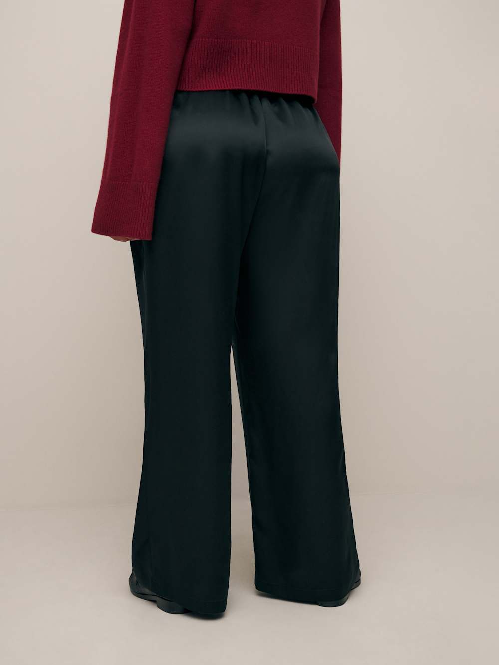 Olina Silk Pant Es - Black