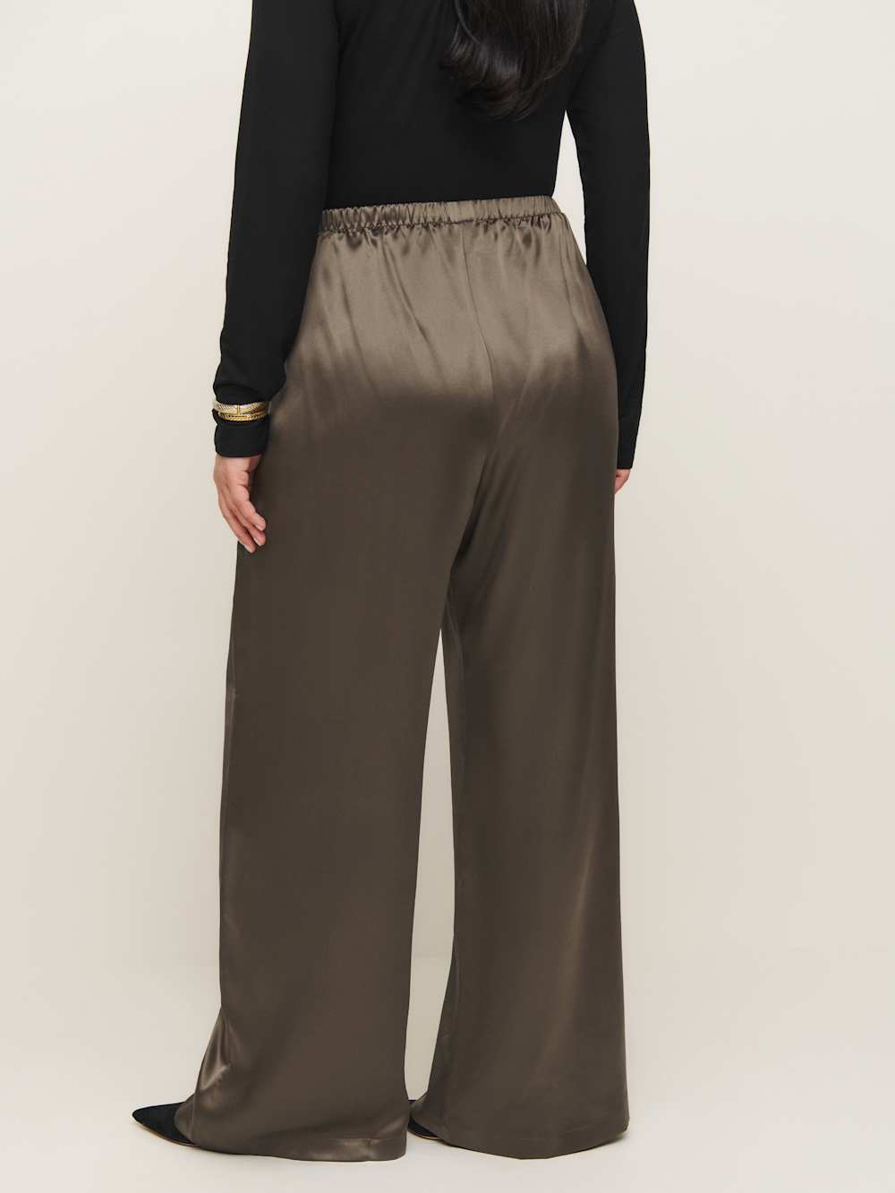 Olina Silk Pant Es - Morel