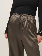 Olina Silk Pant Es - Morel