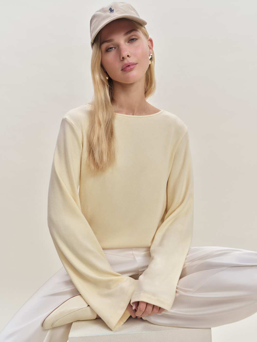 Eternity Knit Top - Custard