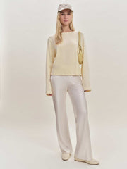 Eternity Knit Top - Custard