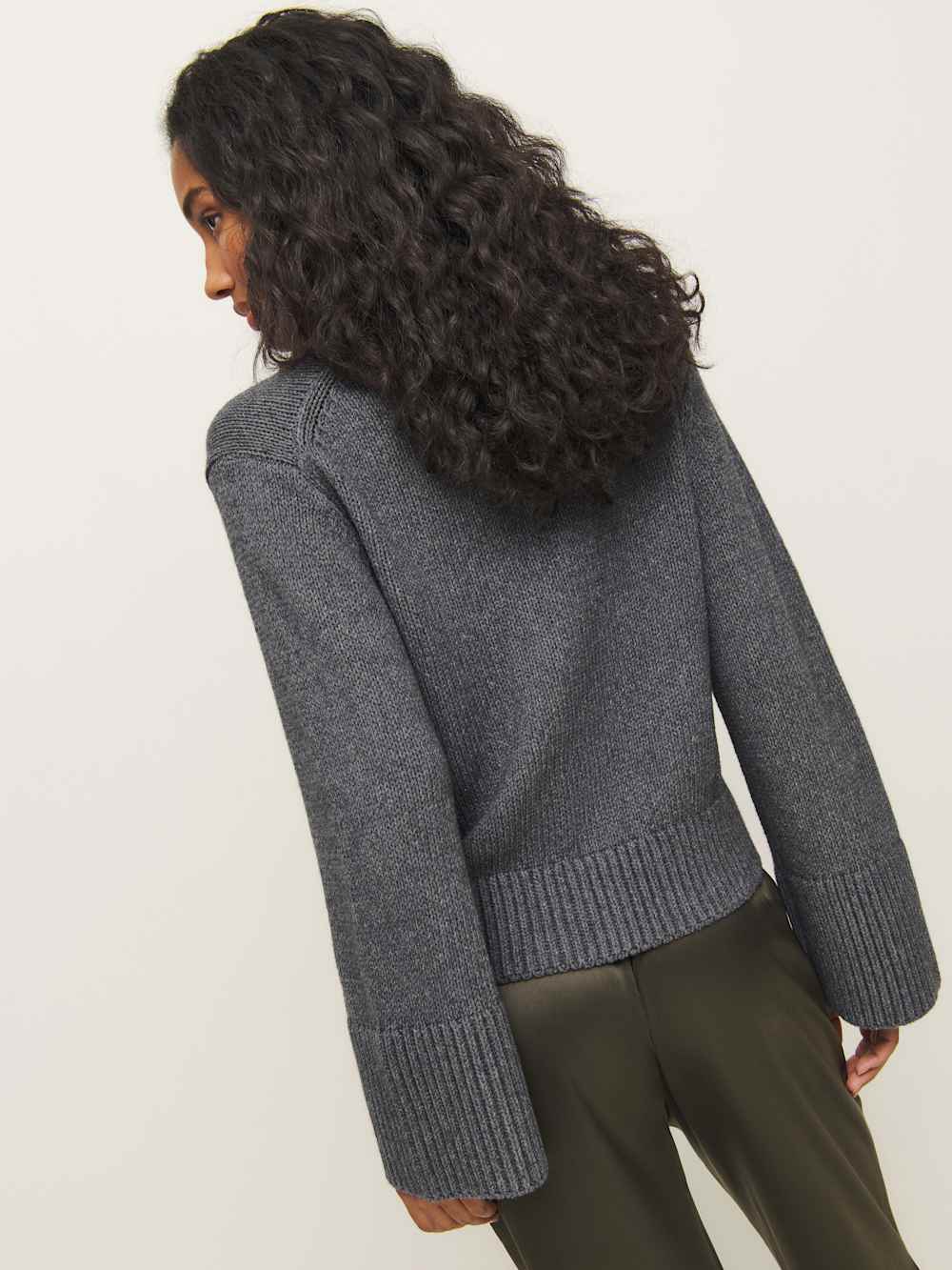 Nala Cotton Cashmere Cardigan - Thunder