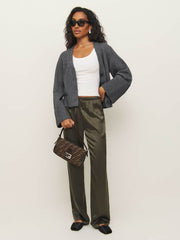 Nala Cotton Cashmere Cardigan - Thunder