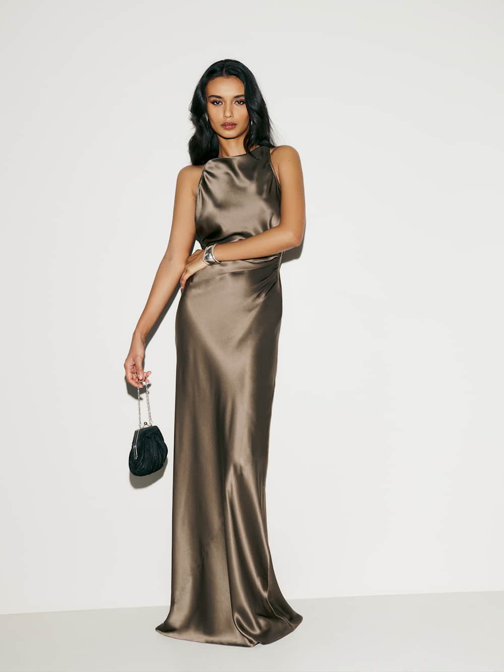 Anaiis Silk Dress - Morel