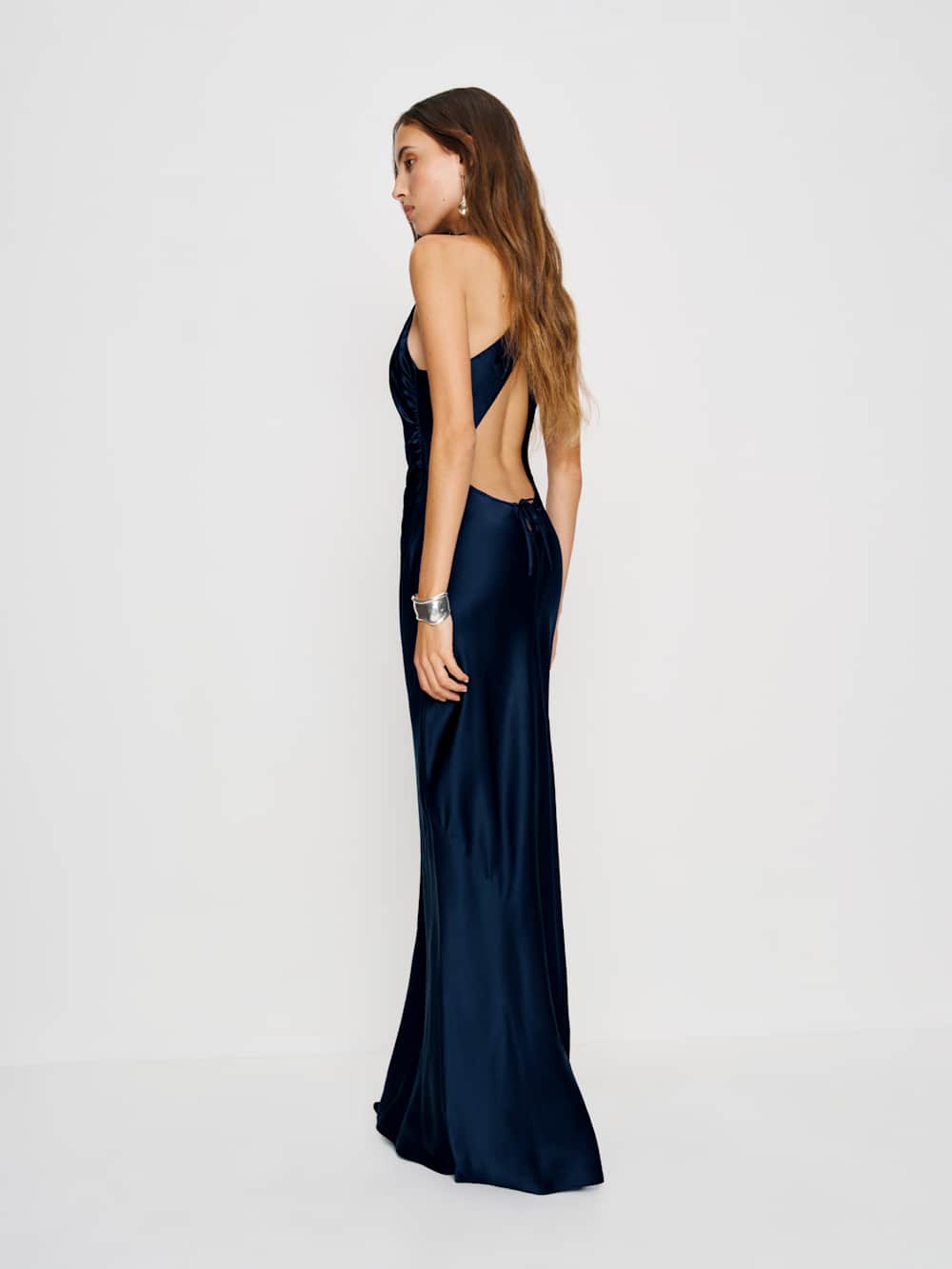 Anaiis Silk Dress - Navy
