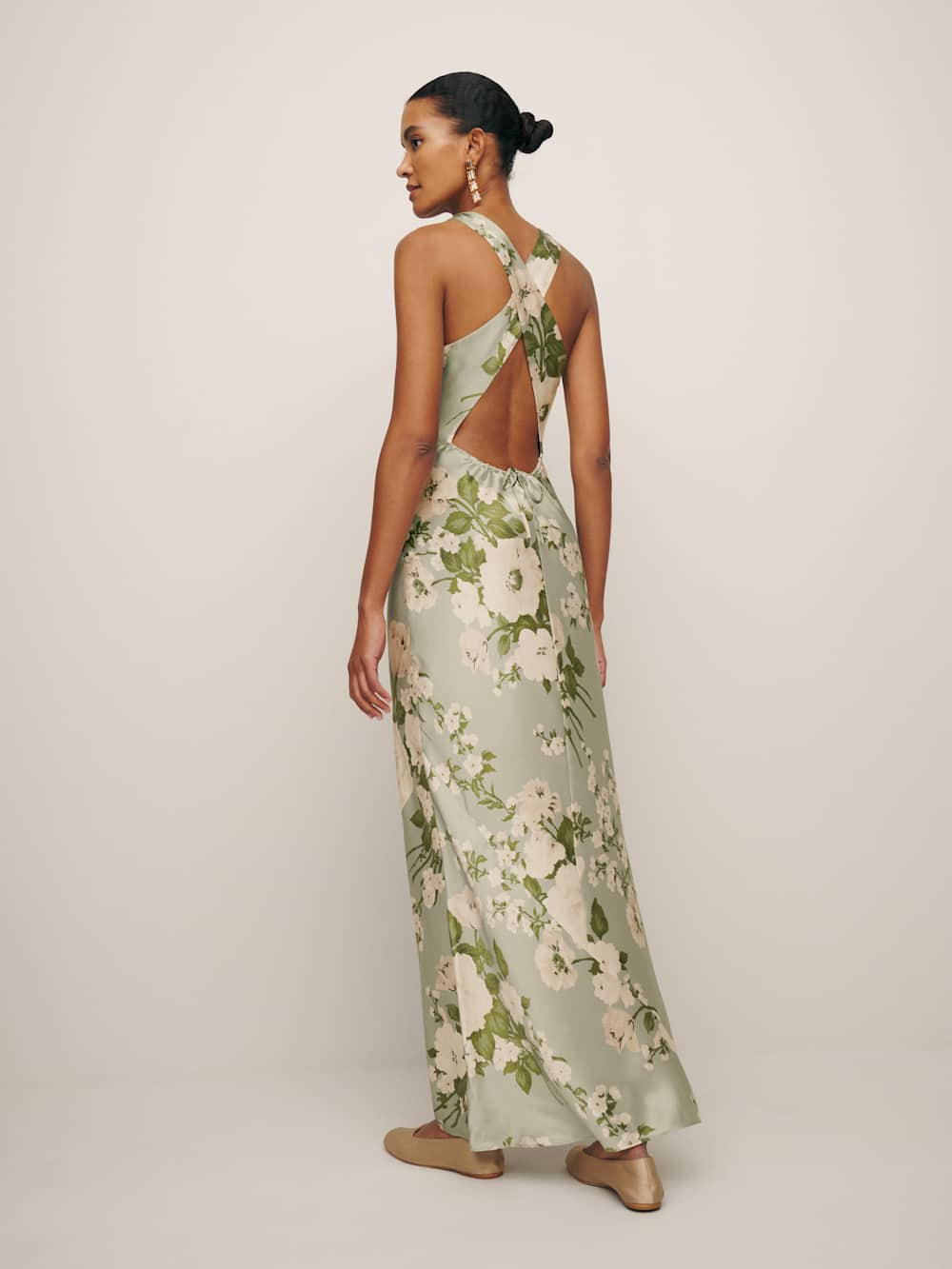Anaiis Silk Dress - Tarragon