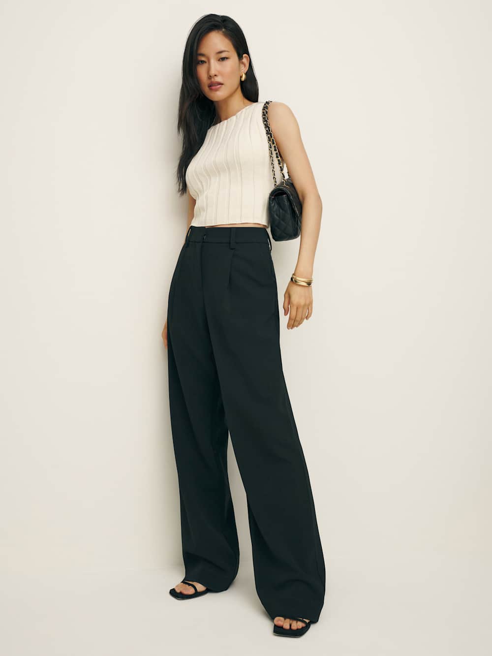 Petites Alex Mid Rise Pant - Black