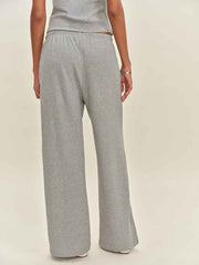 Olina Knit Pant - Heather Grey Waffle