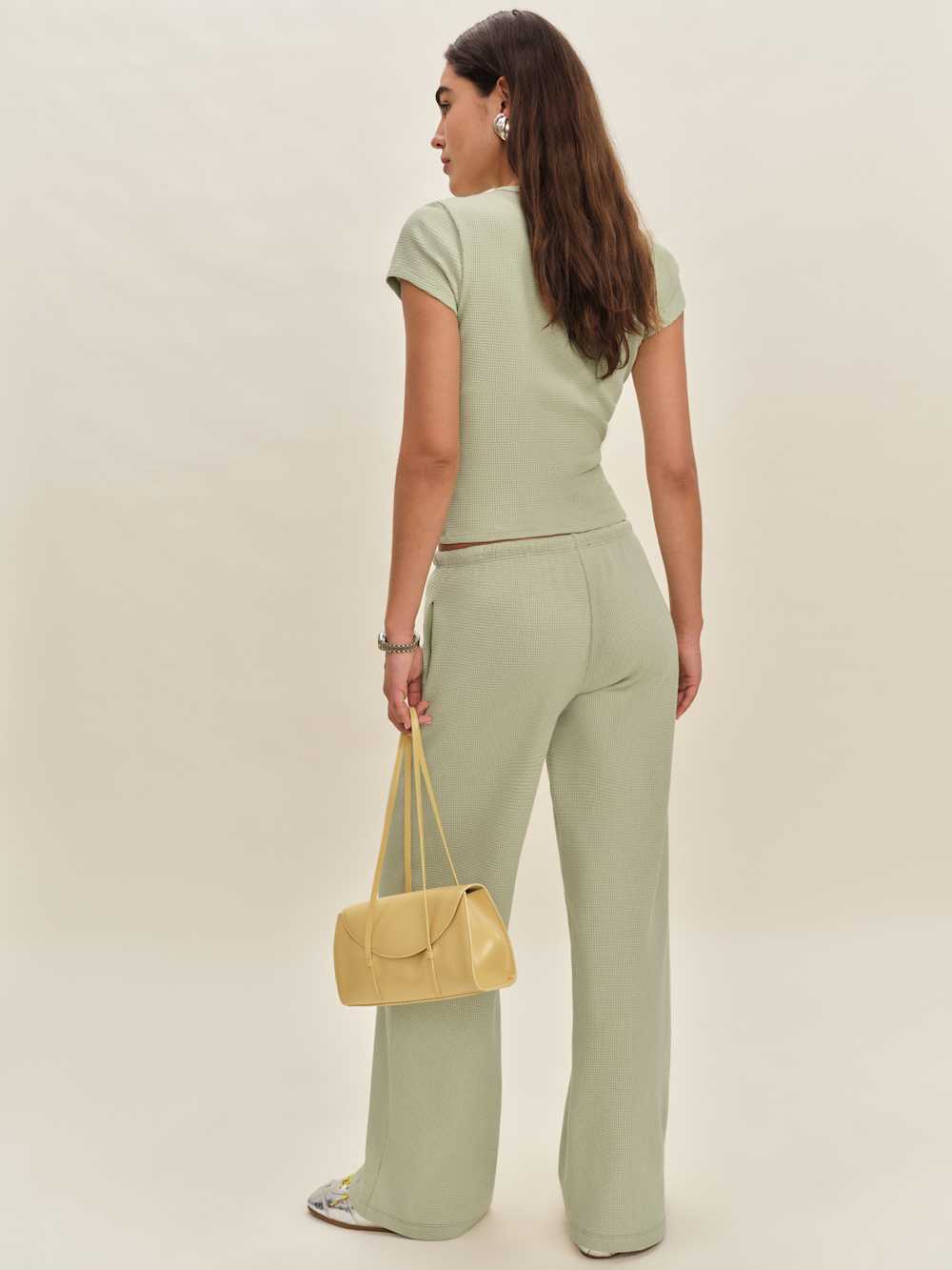 Olina Knit Pant - Limon Waffle