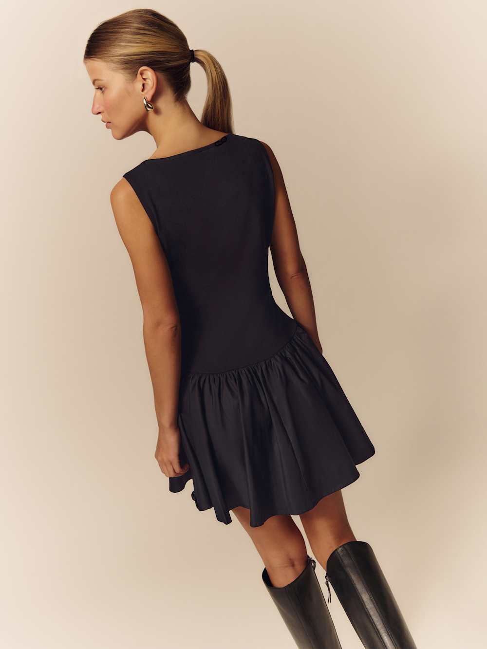 Defina Knit Dress - Pitch Black