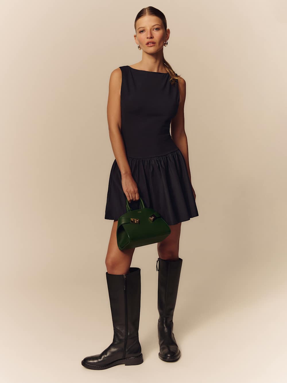 Defina Knit Dress - Pitch Black