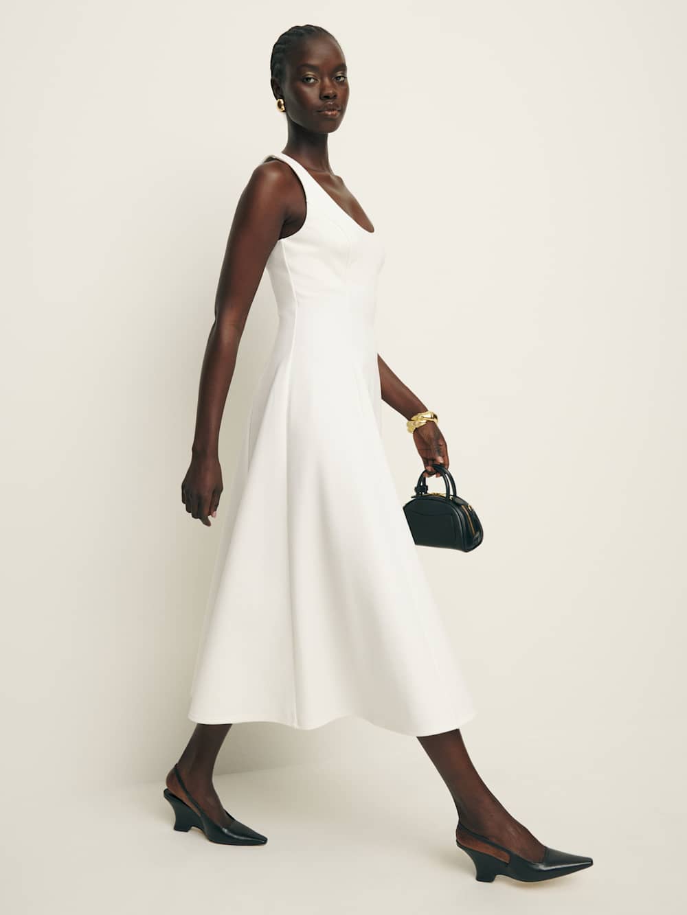 Mikol Knit Dress - White