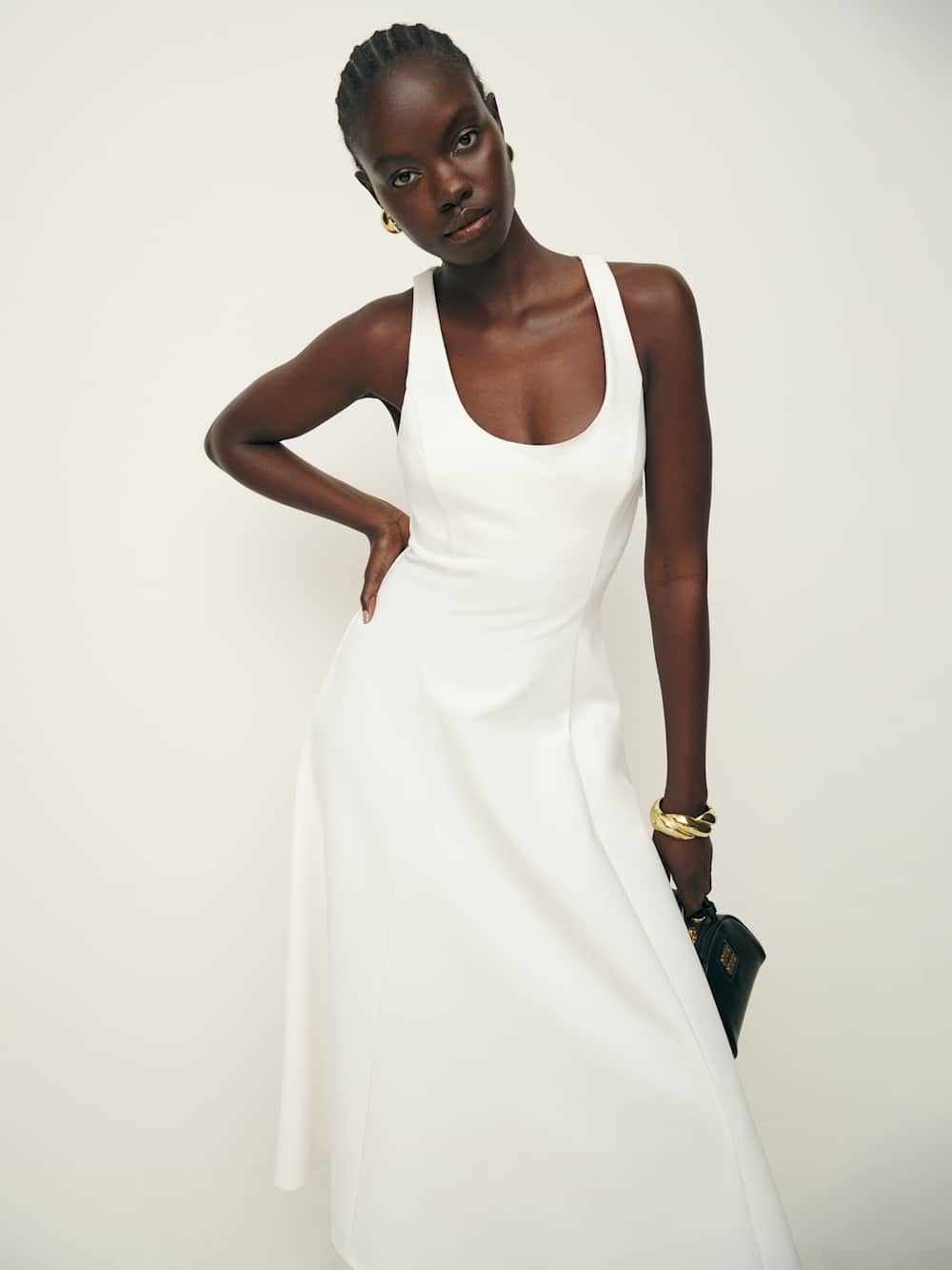 Mikol Knit Dress - White
