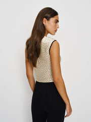 Cherry Silk Top - Salt And Pepper