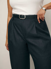 Alex Linen Pant Es - Black