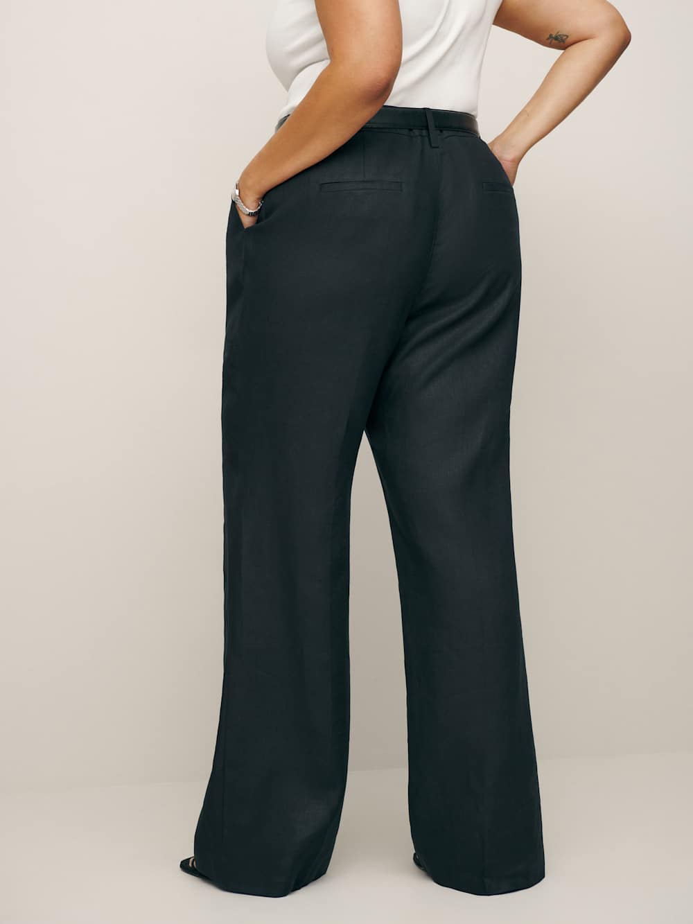 Alex Linen Pant Es - Black
