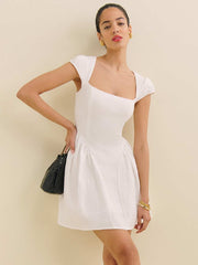 Oaklyn Linen Dress - White