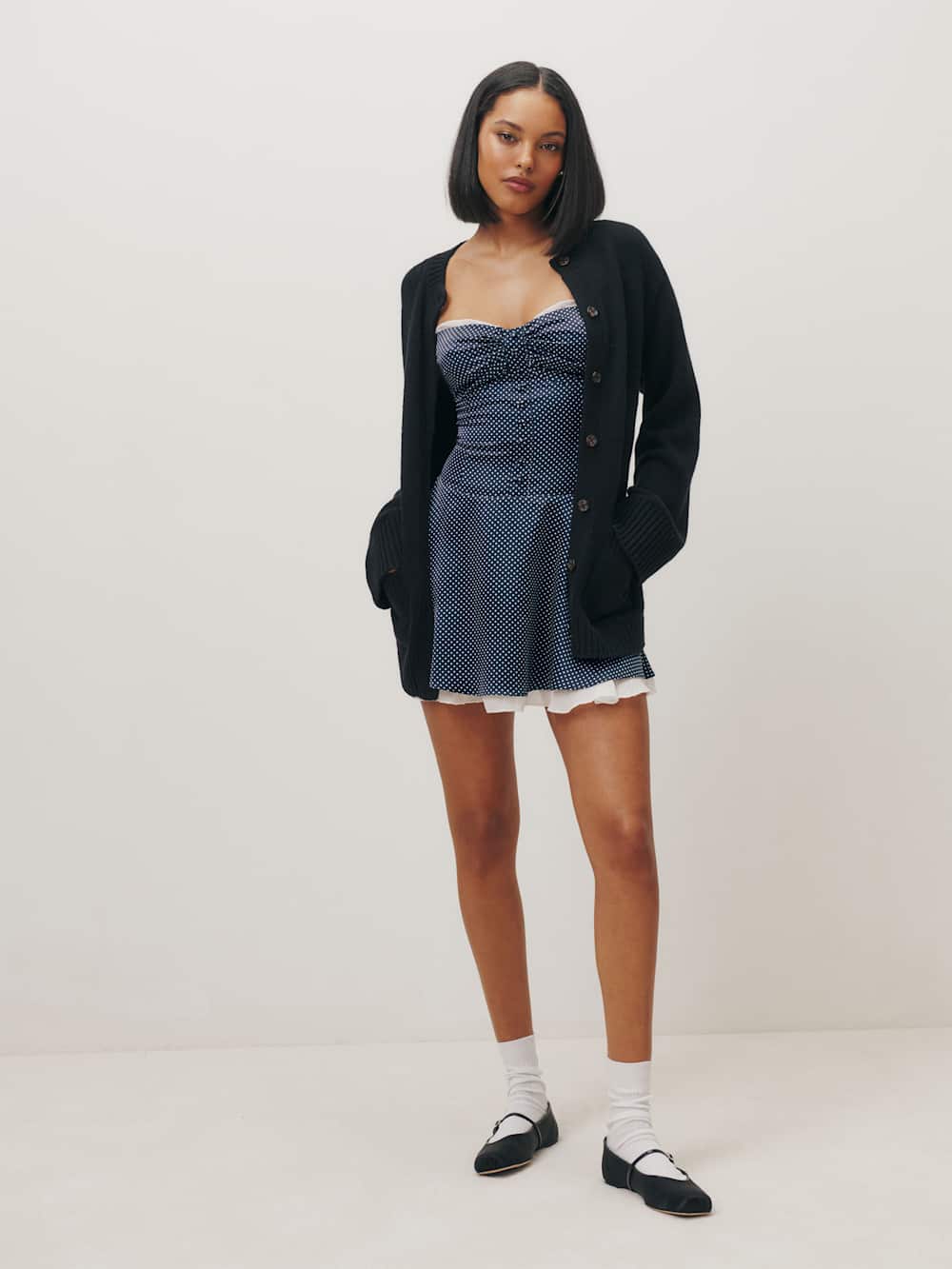 Ursula Silk Dress - Raindrops
