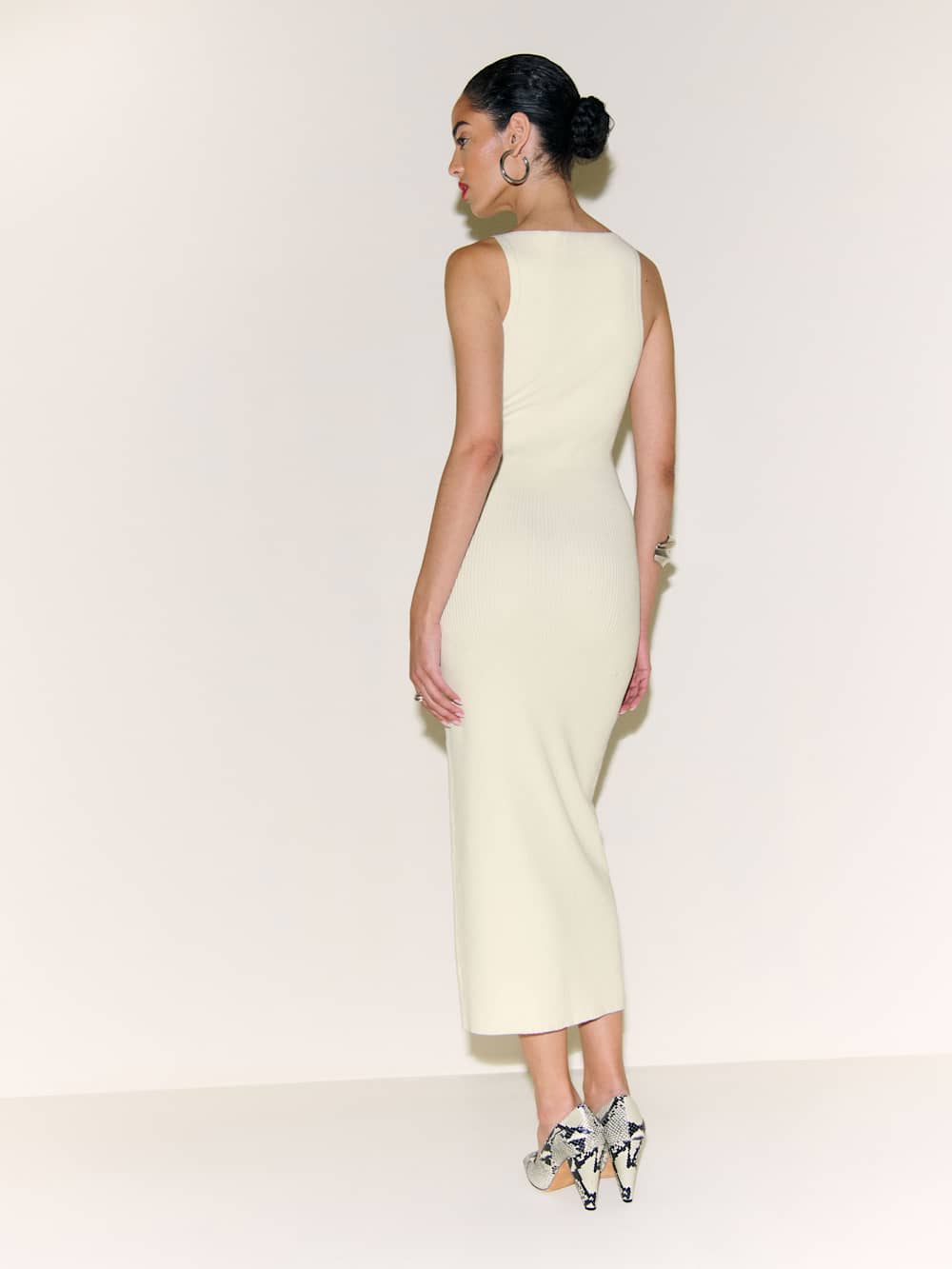 Dahlia Cotton Sweater Dress - Fior Di Latte