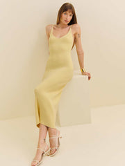 Dahlia Cotton Sweater Dress - Pineapple