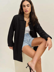 Irene Linen Jacket - Black