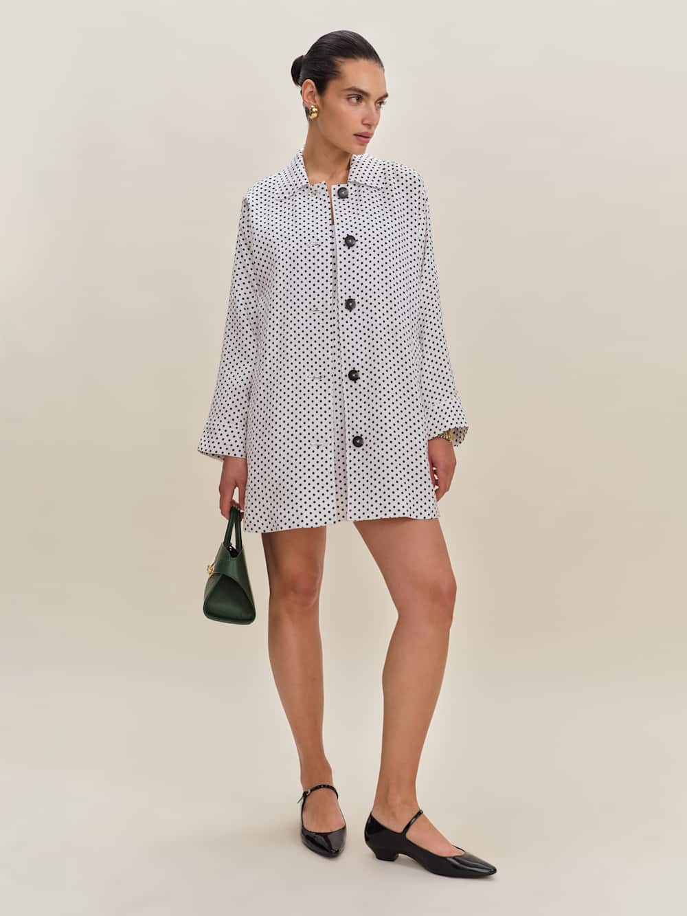 Irene Linen Jacket - Eclipse Dot