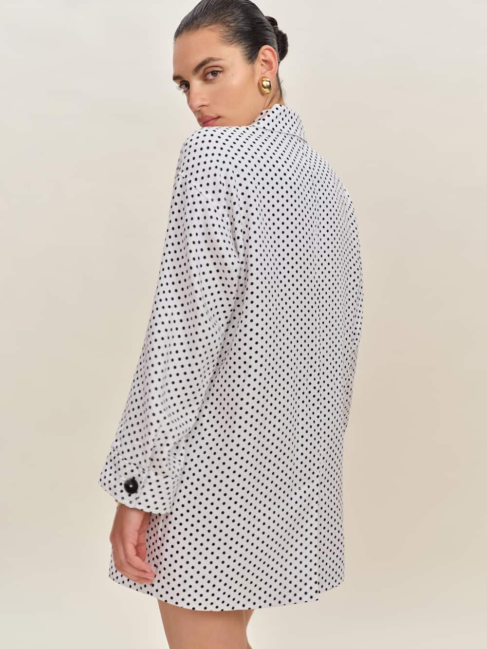 Irene Linen Jacket - Eclipse Dot