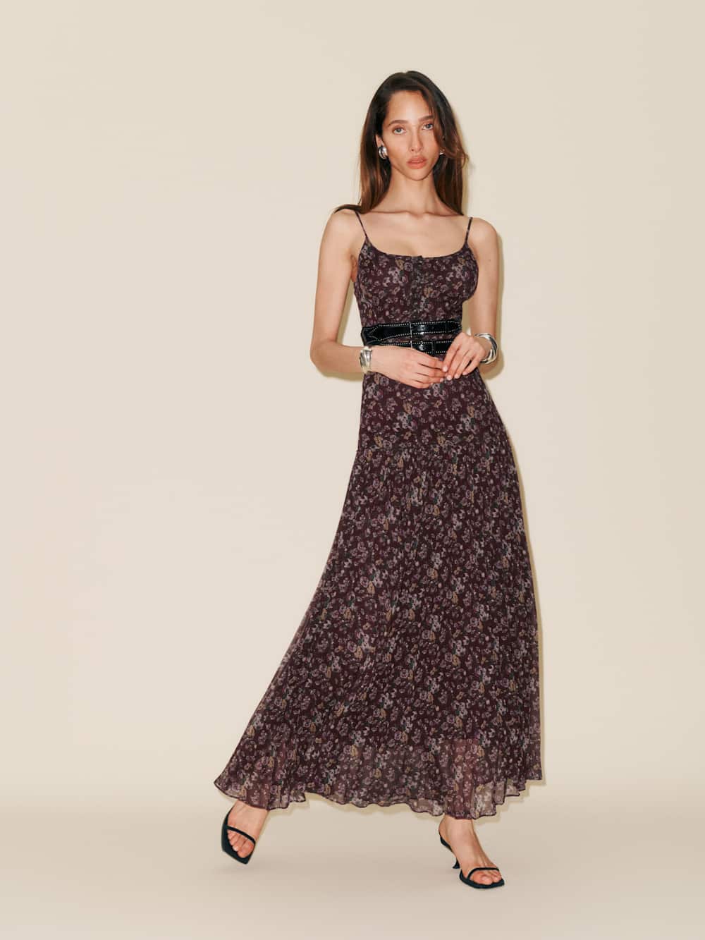 Sabien Dress - Burgundy Bunch