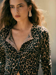 Bernadette Crew Cardigan - Leopard