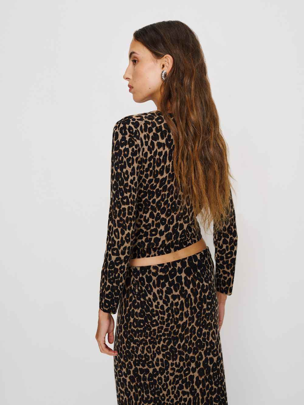 Bernadette Crew Cardigan - Leopard