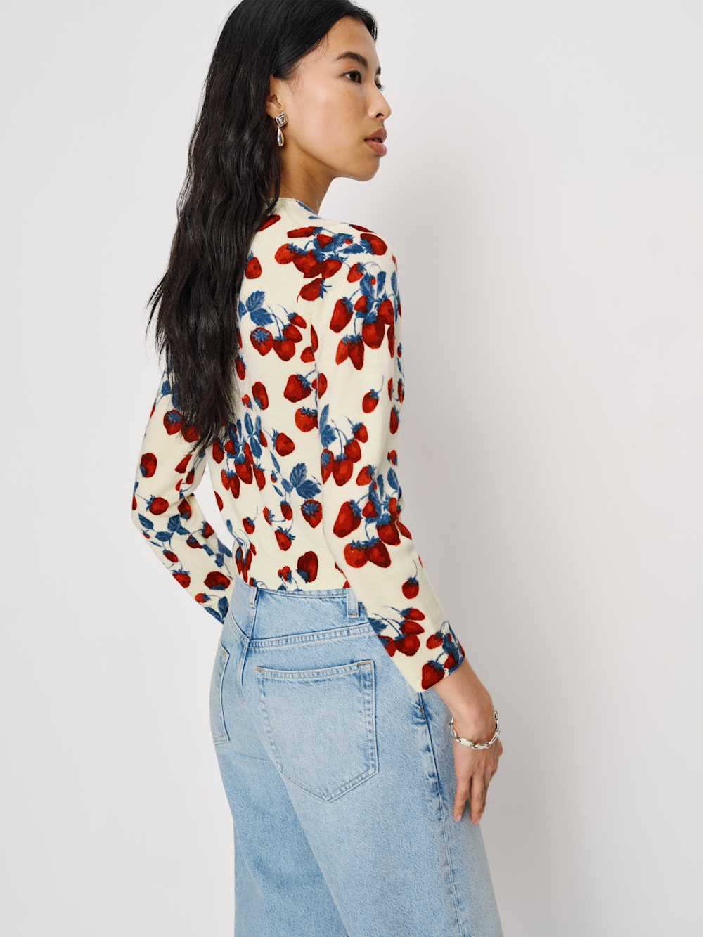 Bernadette Crew Cardigan - Strawberry Jam