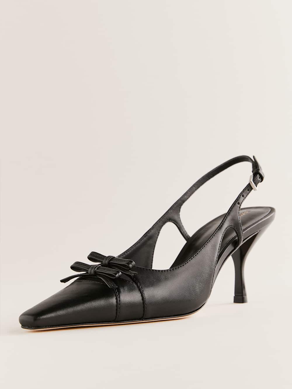 Noreen Slingback Pump - Black Leather