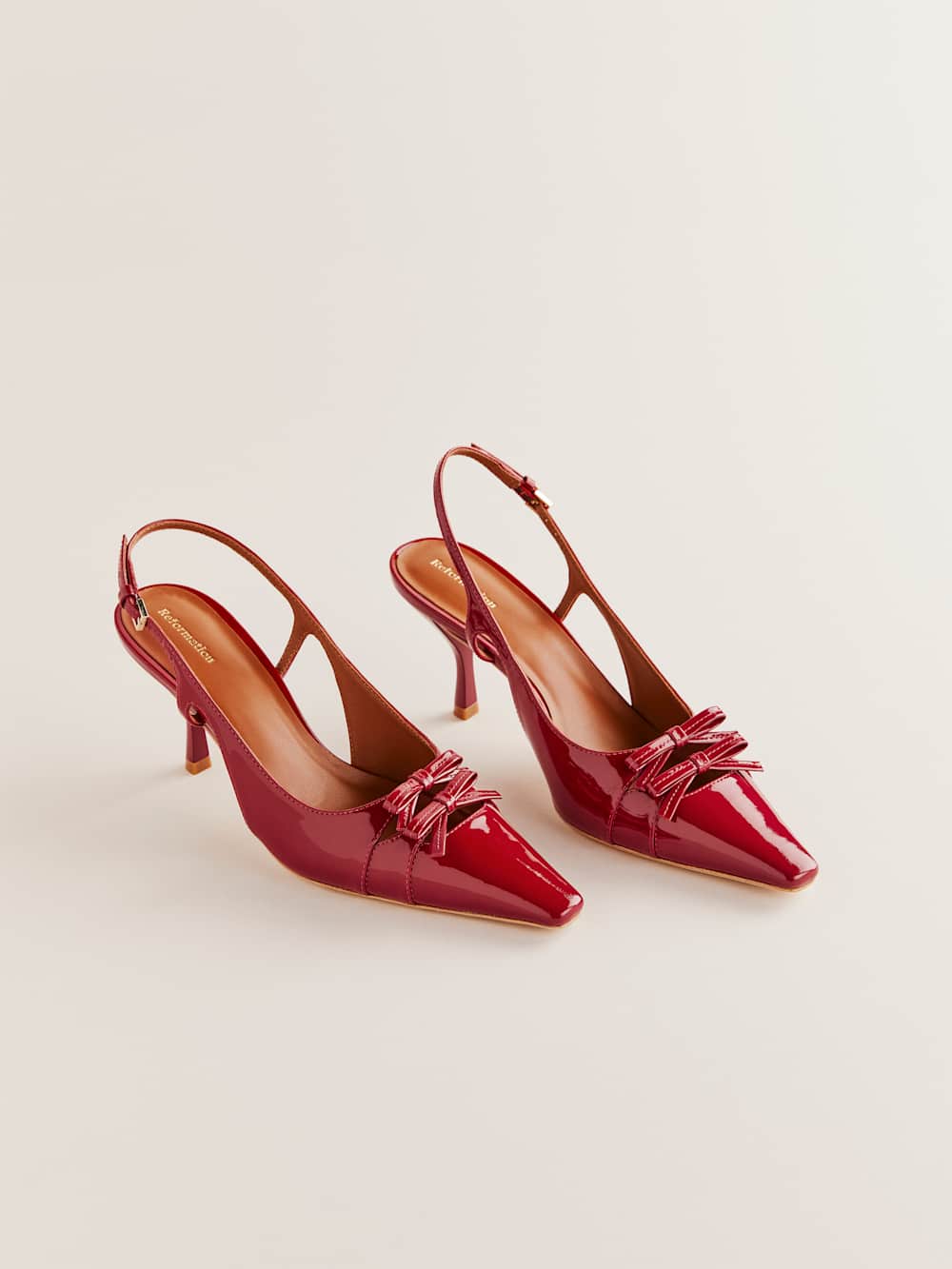 Noreen Slingback Pump - Scarlet Patent