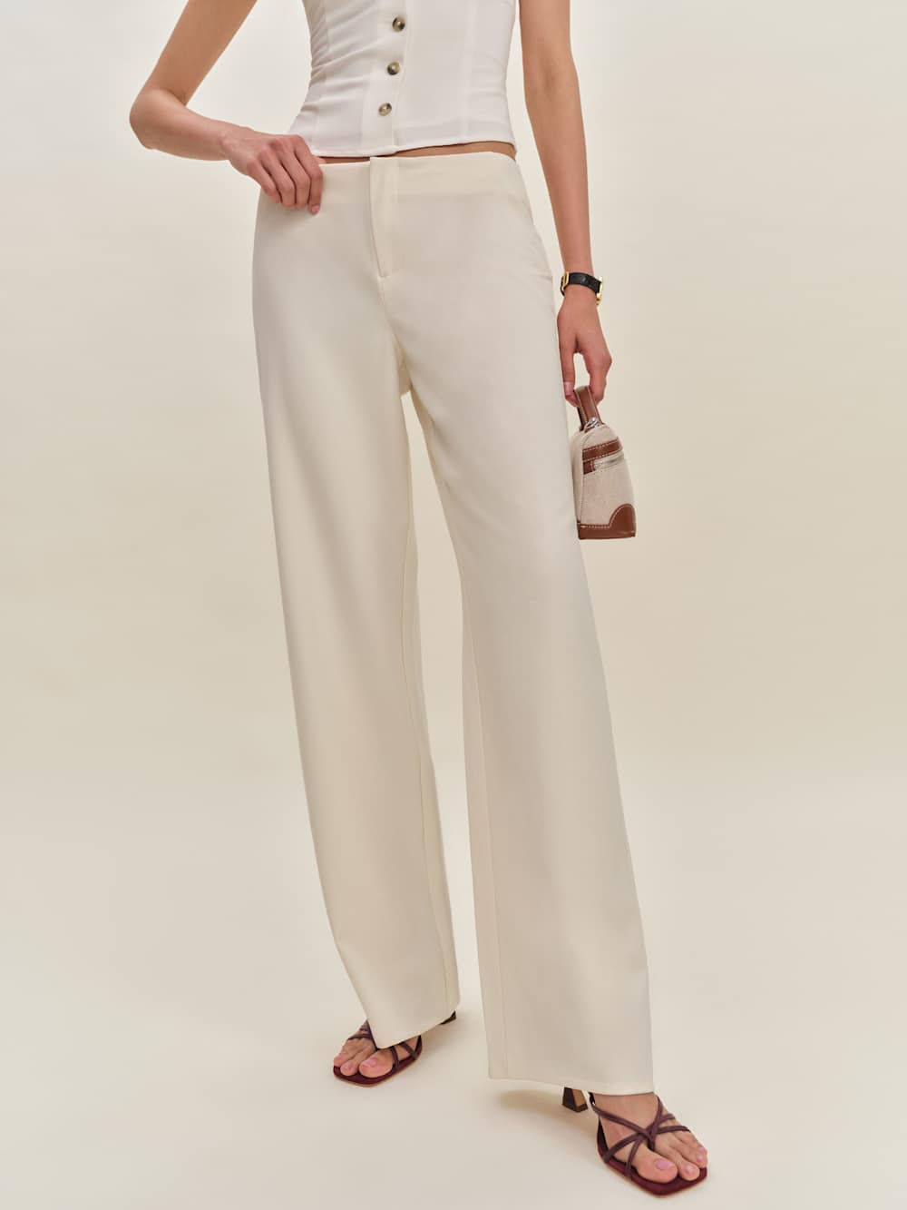 Vida Low Rise Pant - Cream