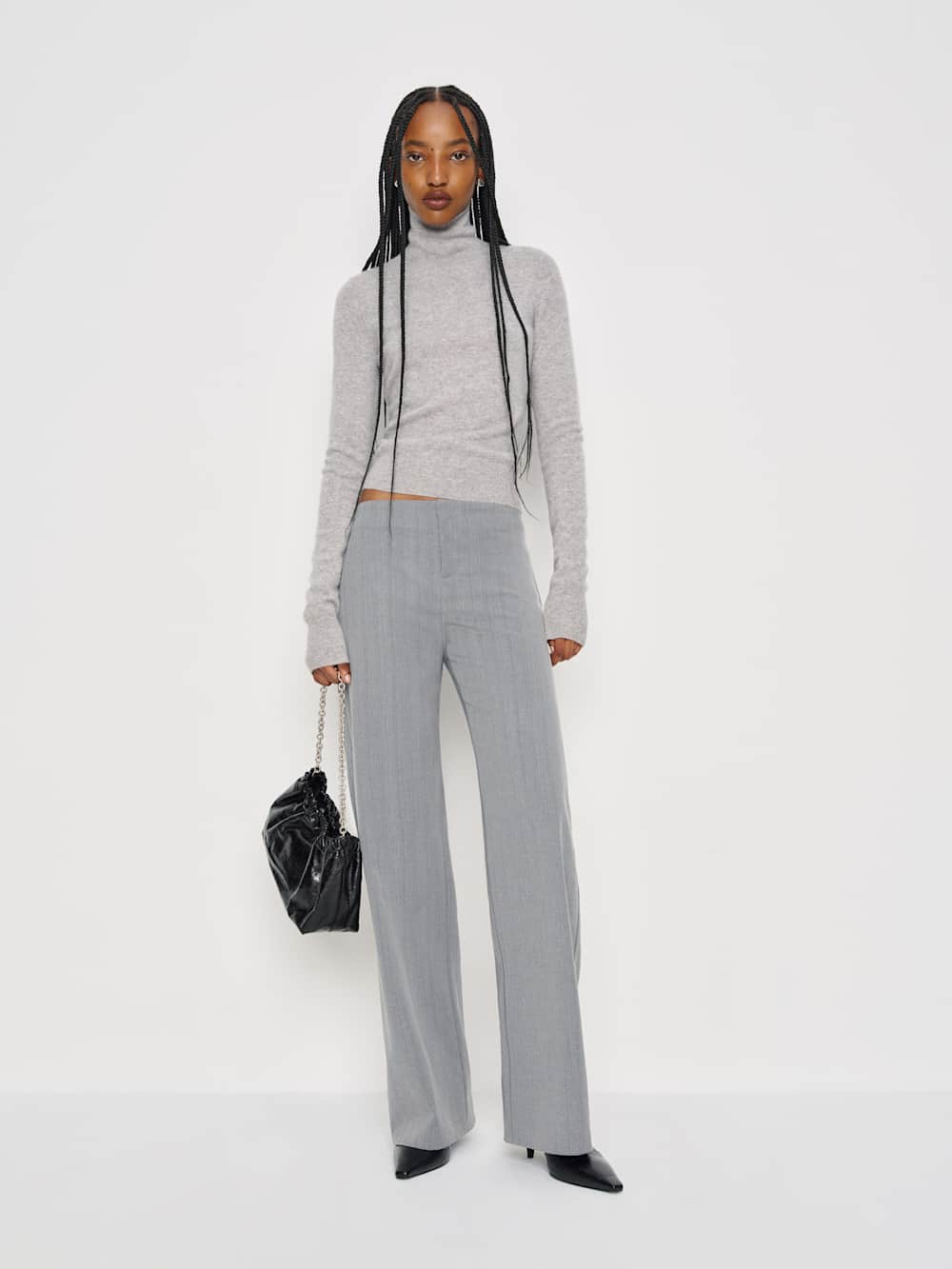 Vida Low Rise Pant - Grey Stripe