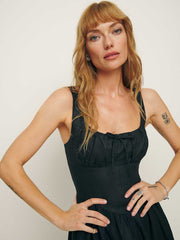 Balia Linen Dress - Black