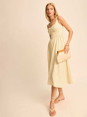 Balia Linen Dress - Parmesan