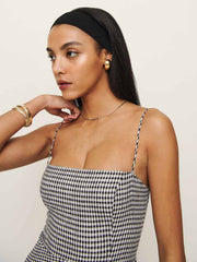 Monette Linen Dress - Remy Check